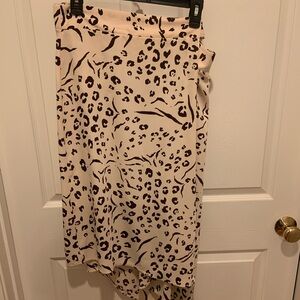 Nine West Animal Print Midi Skirt